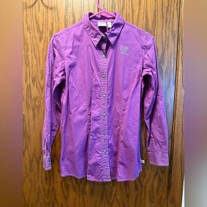 Cruel Girl Purple Button-Up Shirt